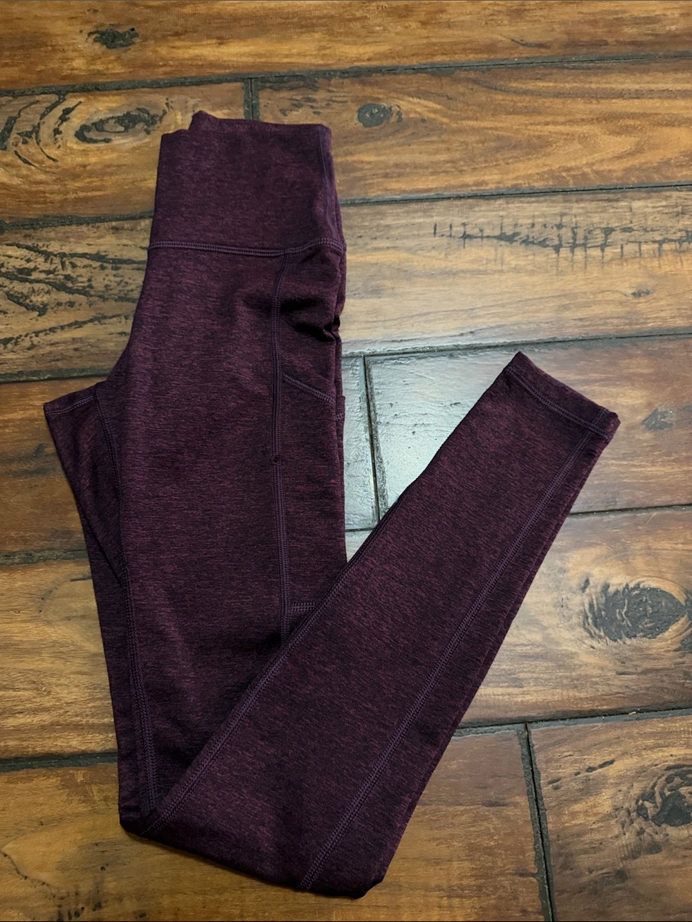 aerie Heathered Burgundy High-Waist Leggings
